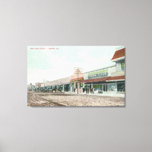 Aussicht auf West Main StreetTurlock, CA Leinwanddruck