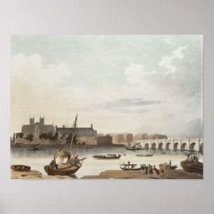 Aussicht auf Westminster und die Brücke Poster