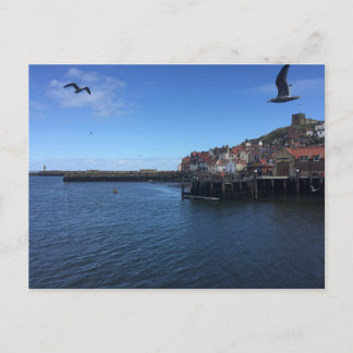 Aussicht auf Whitby Harbour, Whitby, North Yorks. Postkarte