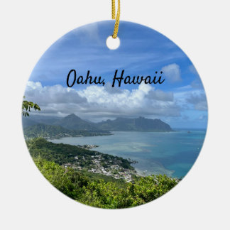 Aussicht auf Windward Oahu, Hawaii Keramik Ornament