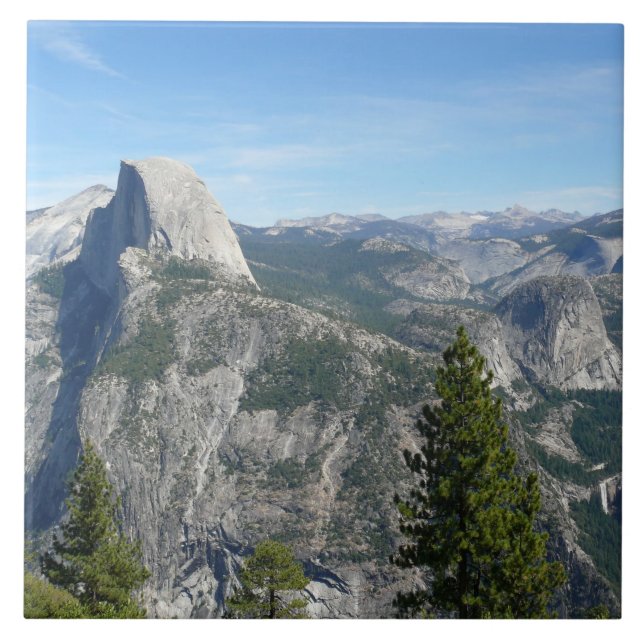 Aussicht auf Yosemite von Glacier Point, CA Fliese (Vorderseite)