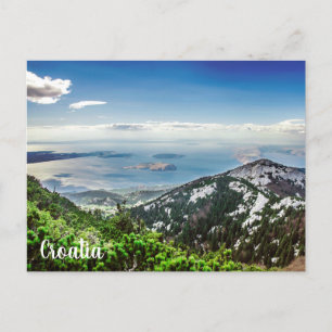 Aussicht aufs Meer aus den Bergen Postkarte