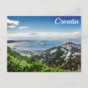 Aussicht aufs Meer aus den Bergen Postkarte