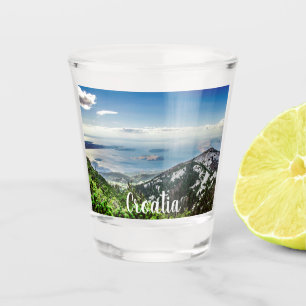 Aussicht aufs Meer aus den Bergen Schnapsglas