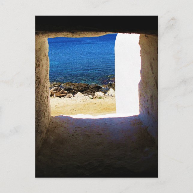 Aussicht aufs Meer - Mykonos, Griechenland Postkarte (Vorderseite)