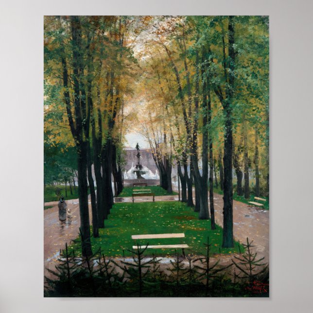 Aussicht aus der Fürstenberger Galerie | Hugo Birg Poster (Vorne)