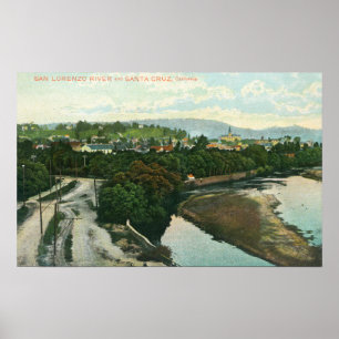 Aussicht aus der Luft auf den Fluss San Lorenzo Poster