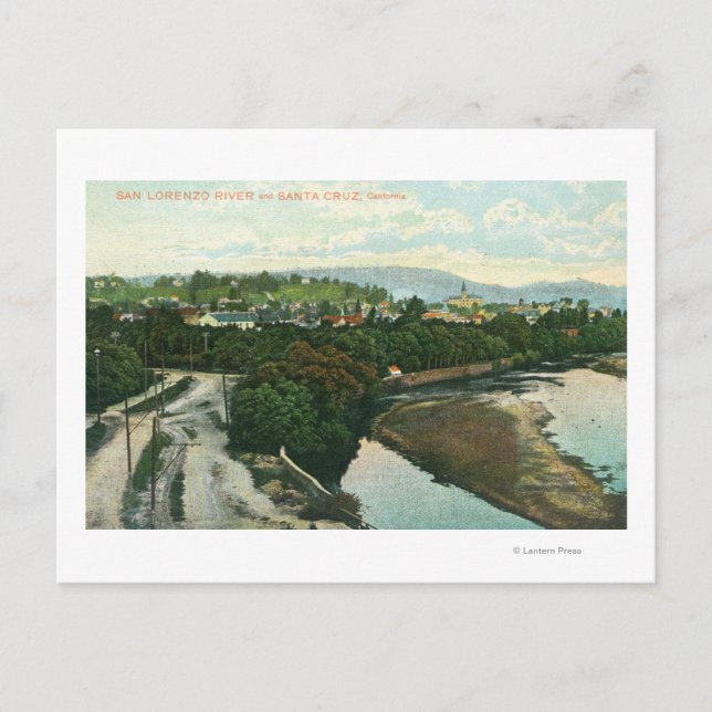 Aussicht aus der Luft auf den Fluss San Lorenzo Postkarte (Vorderseite)