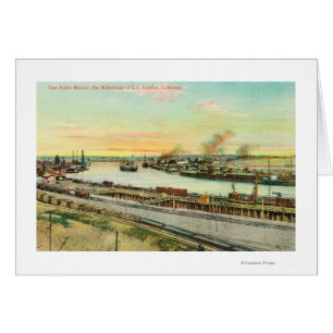 Aussicht aus der Luft auf den Hafen von San Pedro