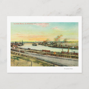 Aussicht aus der Luft auf den Hafen von San Pedro Postkarte