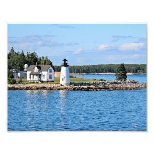 Aussicht-Hafen-Leuchtturm, Maine Fotodruck