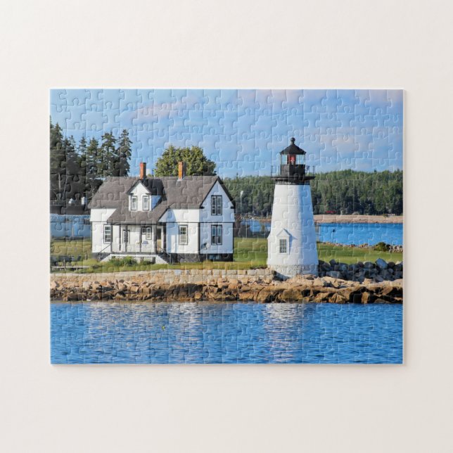 Aussicht-Hafen-Leuchtturm, Maine Puzzle (Horizontal)