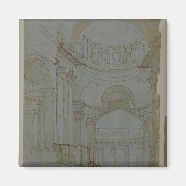 Aussicht in New St. Peter's in Rom Magnet (Vorne)