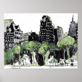 Aussicht vom Bryant Park NYC Poster