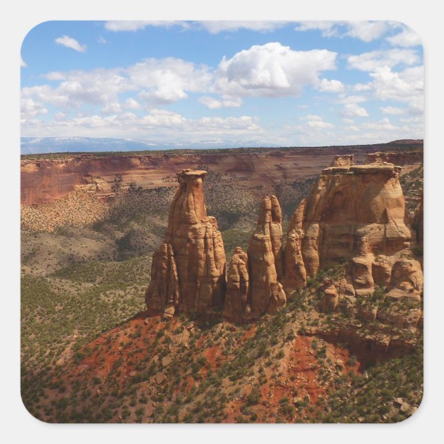 Aussicht vom Canyon Rim Trail Centro Cattedrale S. Quadratischer Aufkleber (Vorderseite)