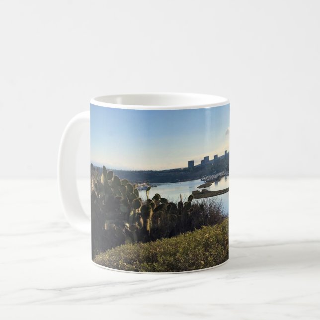 Aussicht vom Castaways Park, Newport Beach, CA, Kaffeetasse (Vorderseite Links)