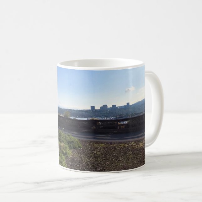 Aussicht vom Castaways Park, Newport Beach, CA, Kaffeetasse (VorderseiteRechts)