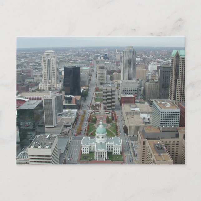 Aussicht vom Gateway Arch, St. Louis Postkarte (Vorderseite)