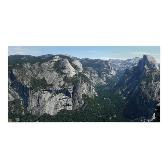 Aussicht vom Glacier Point auf den Yosemite Nation Poster (Vorderseite)