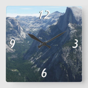 Aussicht vom Glacier Point auf den Yosemite Nation Quadratische Wanduhr