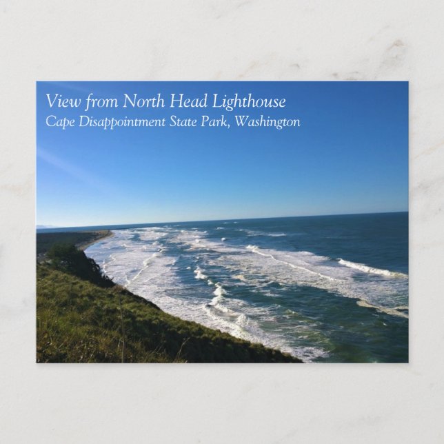 Aussicht vom Nord Head Lighthouse, Washington Postkarte (Vorderseite)
