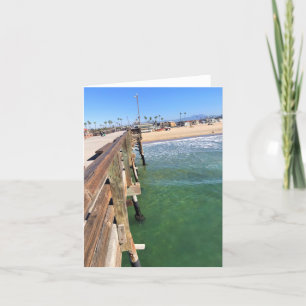 Aussicht vom Pier, Newport Beach, Kalifornien Dankeskarte