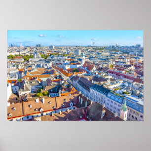Aussicht vom Stephansdom, Wien Poster