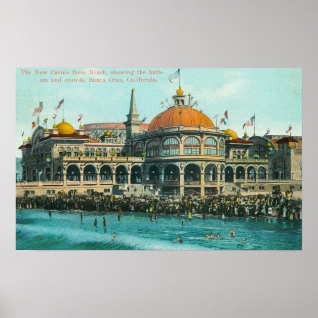 Aussicht vom Strand auf das neue Casino Poster (Vorne)