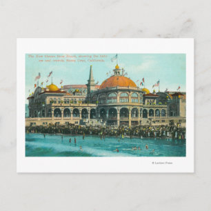 Aussicht vom Strand auf das neue Casino Postkarte