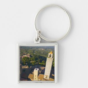 Aussicht vom Tower, San Gimignano, Siena, Toskana Schlüsselanhänger