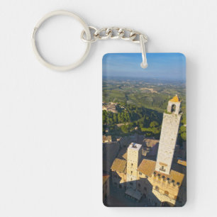 Aussicht vom Tower, San Gimignano, Siena, Toskana Schlüsselanhänger