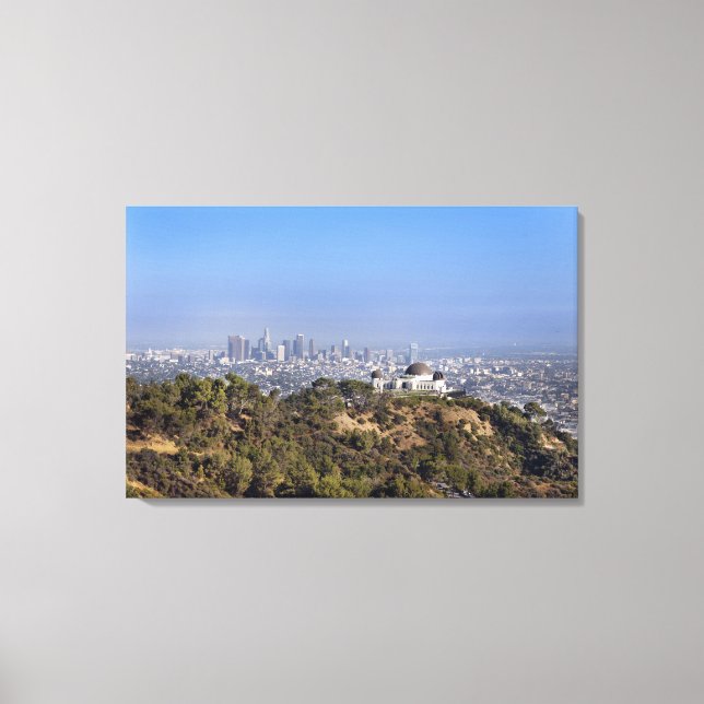 Aussicht vom Wanderweg im Griffith Park Leinwanddruck (Vorderseite)