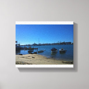 Aussicht von Balboa Island, Newport Beach, Kalifor Leinwanddruck