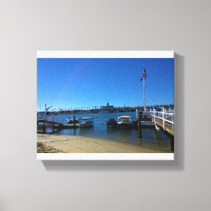 Aussicht von Balboa Island, Newport Beach, Kalifor Leinwanddruck