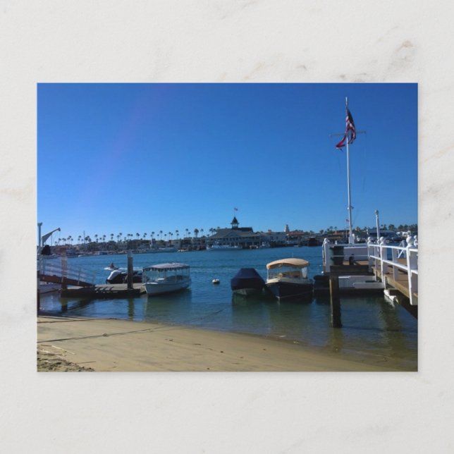 Aussicht von Balboa Island, Newport Beach, Kalifor Postkarte (Vorderseite)