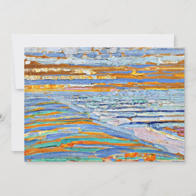 Aussicht von den Dünen mit Strand und Pier Karte (Vorderseite)