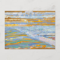 Aussicht von den Dünen mit Strand von Piet Mondria