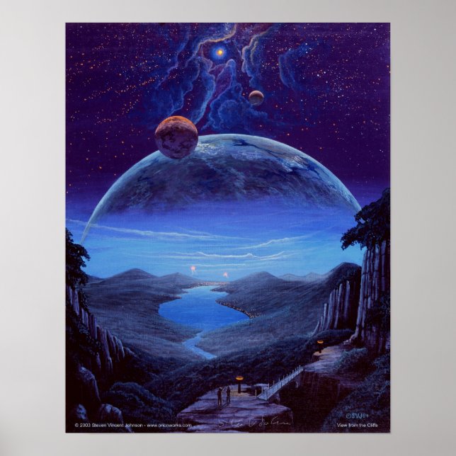 Aussicht von den Klippen Poster (Vorne)