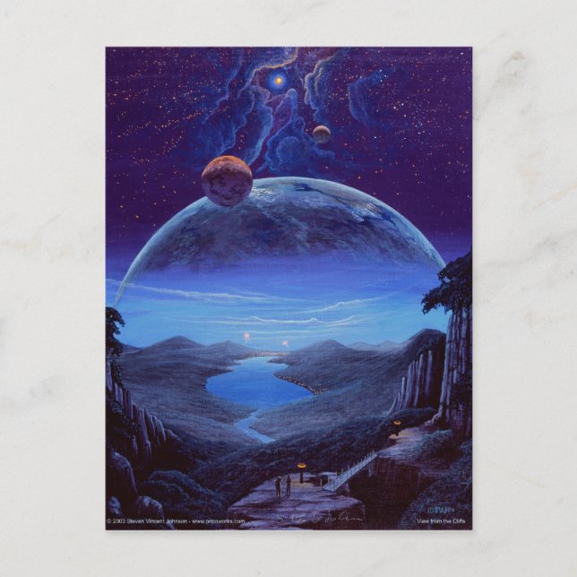 Aussicht von den Klippen Postkarte (Vorderseite)