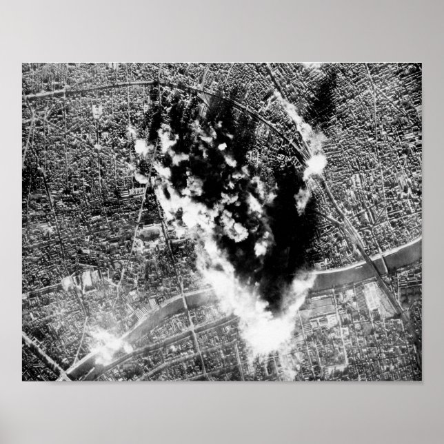 Aussicht von der B-17 auf einem Bombenlauf - Paris Poster (Vorne)