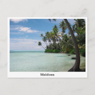 Aussicht von der Insel Hevaahulhudhoo Postcard Postkarte