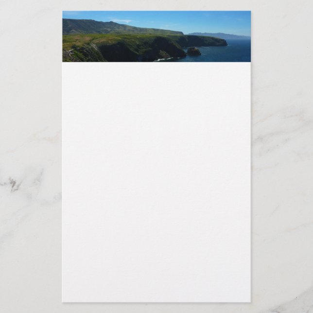 Aussicht von der Insel Santa Cruz auf die Kanalins Briefpapier (Vorderseite)