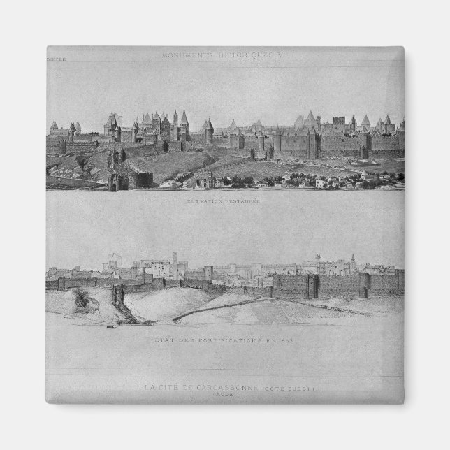 Aussicht von der Westseite auf Carcassonne Magnet (Vorne)