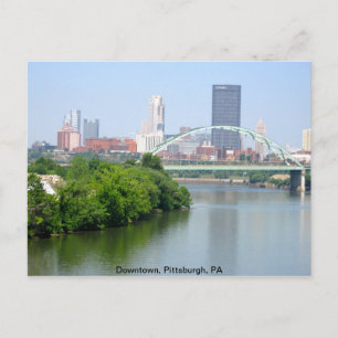 Aussicht von einer Brücke aus, Pittsburgh PA Postkarte
