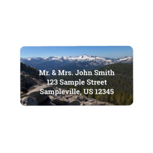 Aussicht von Mitchell Peak auf den Sequoia Nationa Adressaufkleber