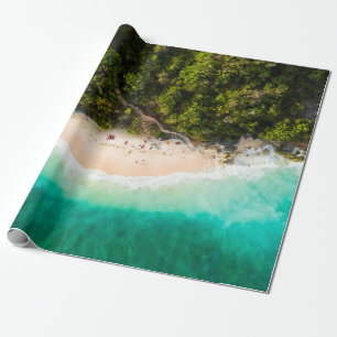 Aussicht von oben, atemberaubende Luftaufnahme von Geschenkpapier