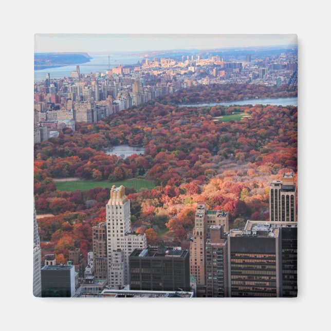 Aussicht von oben: Herbst im Central Park 01 Magnet (Vorne)