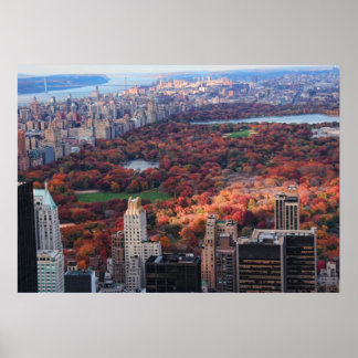 Aussicht von oben: Herbst im Central Park 01 Poster