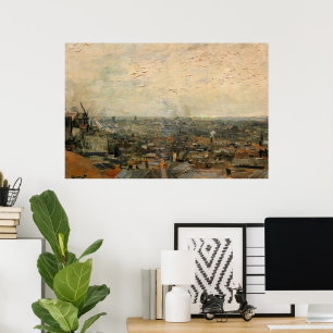 Aussicht von Paris aus Montmartre von Vincent van  Poster