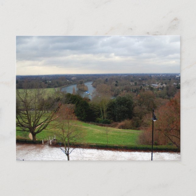 Aussicht von Richmond Hill Terrace, Surrey, Englan Postkarte (Vorderseite)